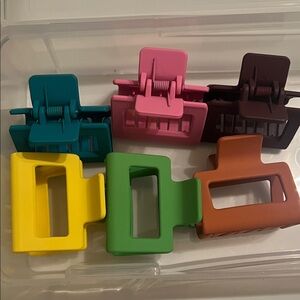 Colorful Hair Claw Clips Set